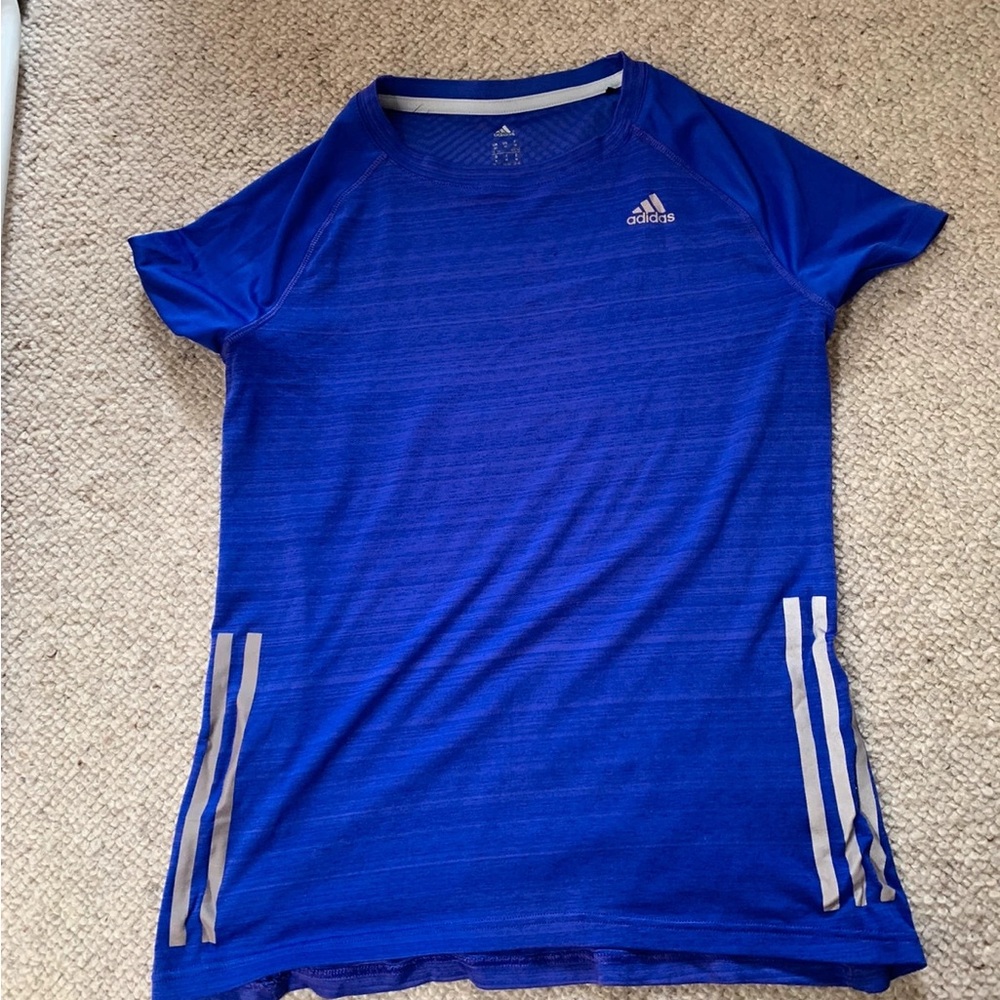 Adidas Blue Athletic T-Shirt - Picture 1 of 3